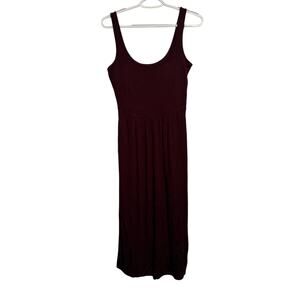 Daily Ritual maroon tank dess womens XS comfort lagenlook casual capsule basic